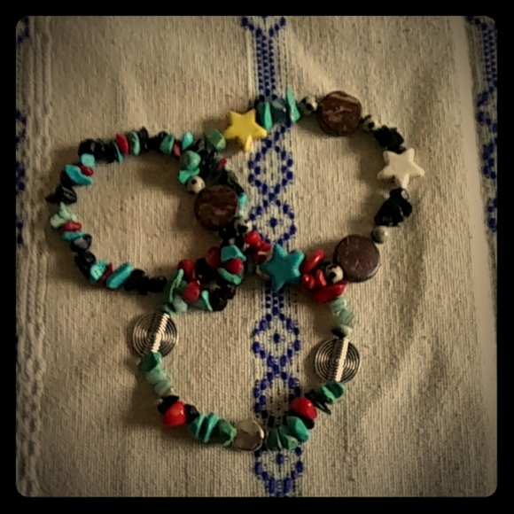 Jewelry - Set of 3, rock-bit bracelets
